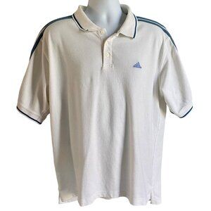 Adidas White Polo Shirt Mens Size XL